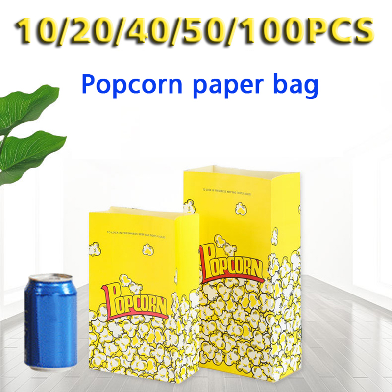 Food Day Snacks - 10/20/30/50/100PCS Yellow paper bag Food bags