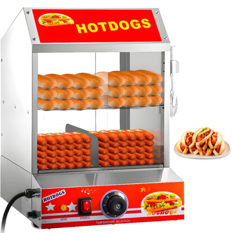 Food Processor Snacks - Commercial Automatic Hot Dog Bun Warmer