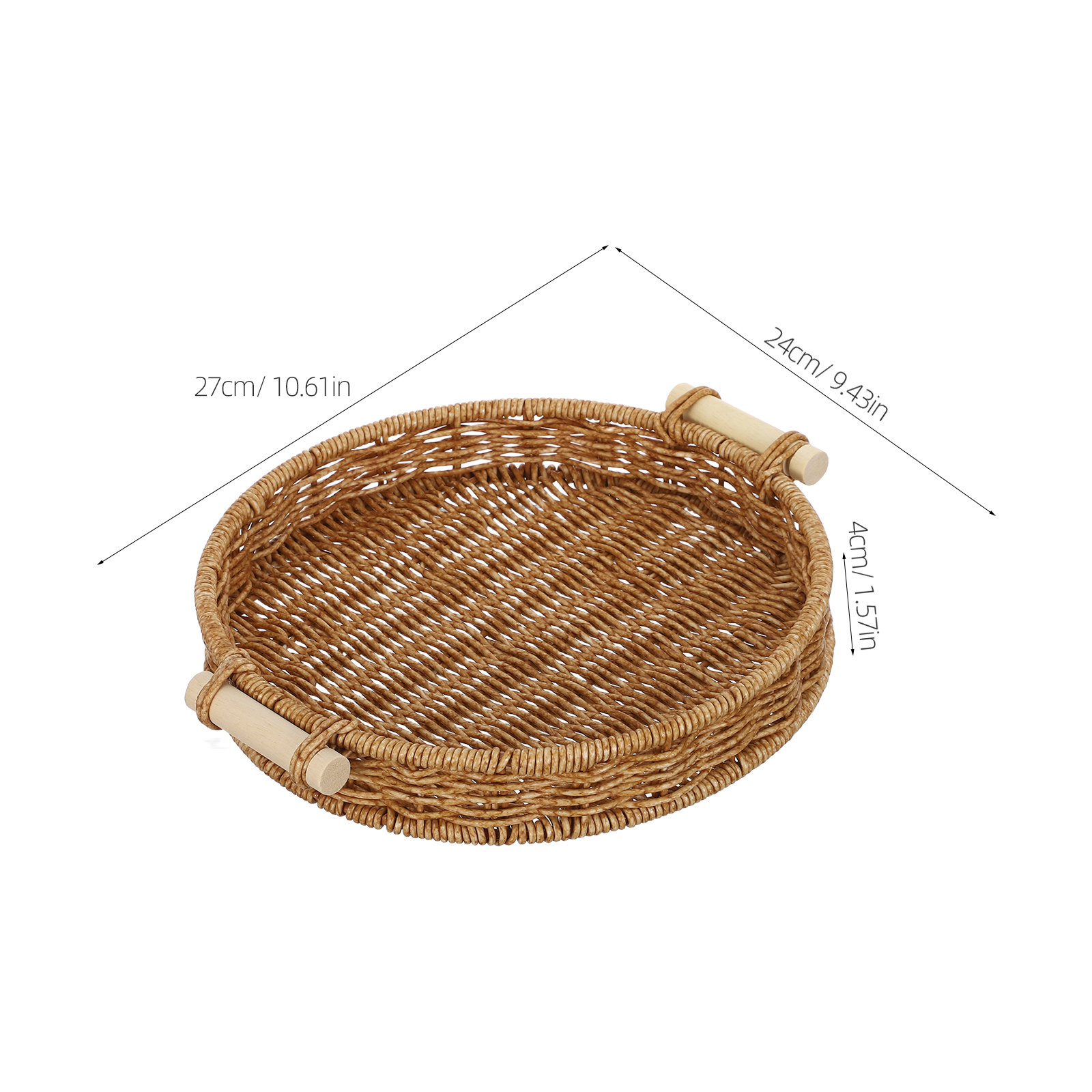 Imitation Rattan Bread Basket  - Food Drink Snacks ulasan dan harga