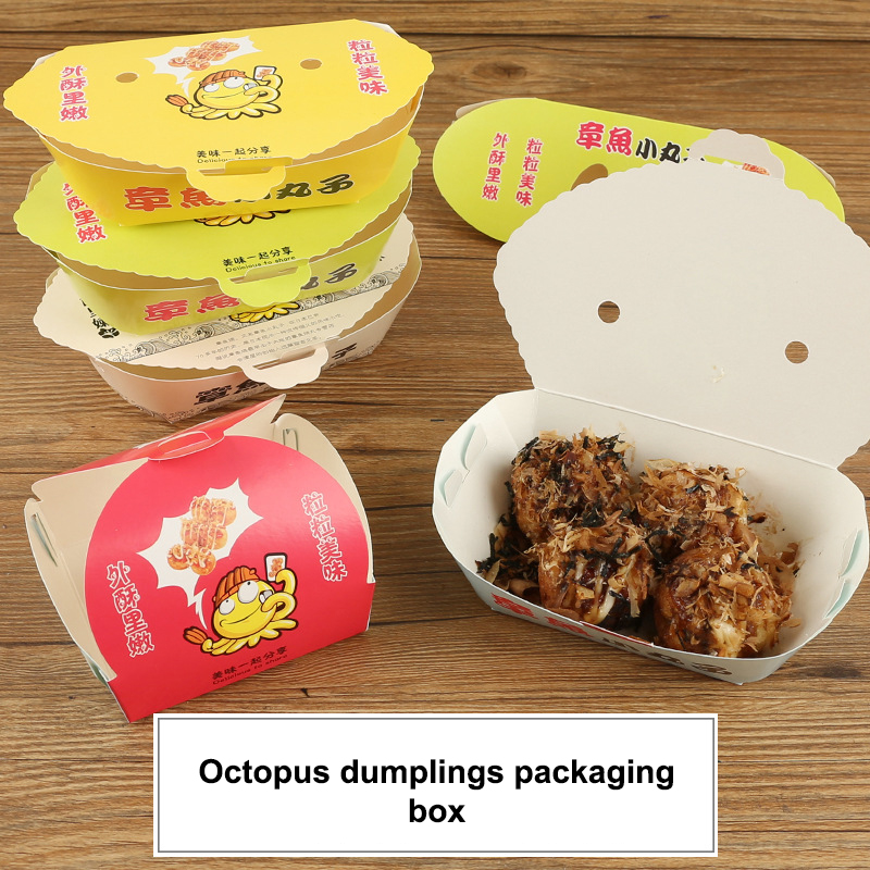 100Pcs Disposable Cartoon Octo - Food Packed Snacks ulasan dan harga