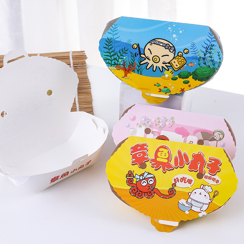 100Pcs Disposable Cartoon Octo - Food Packed Snacks ulasan dan harga