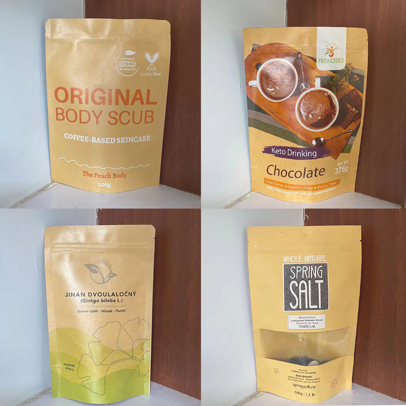 Custom LOGO Brown Kraft Paper  - Food Snacks Logos ulasan dan harga