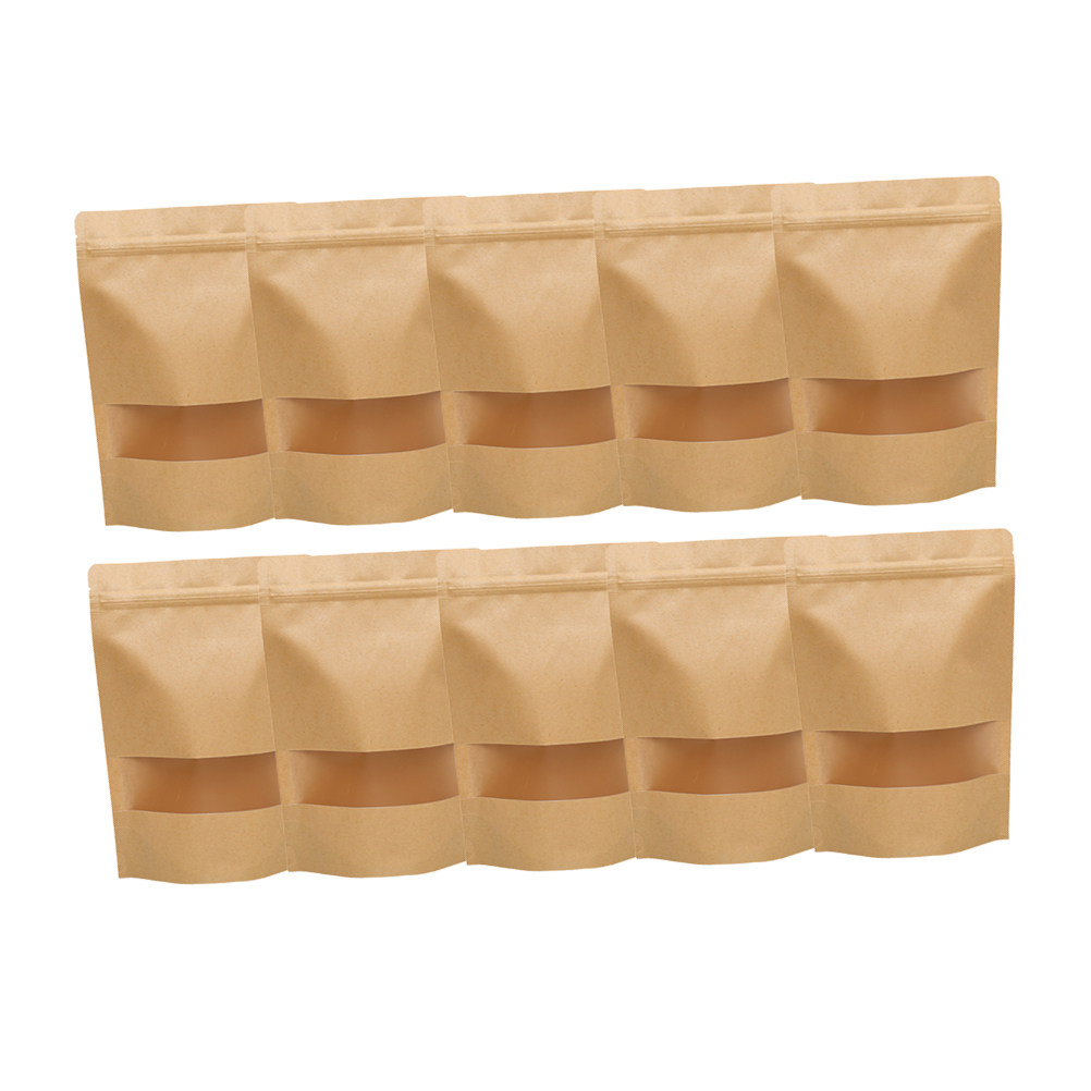 50Pcs Kraft Paper Zipper Seale - Food Snacks In Usa ulasan dan harga