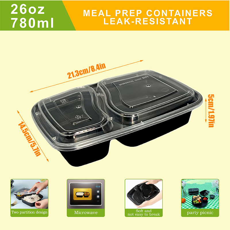 10/40 Pack 26 oz Two-Compartme - Food Packed Snacks ulasan dan harga