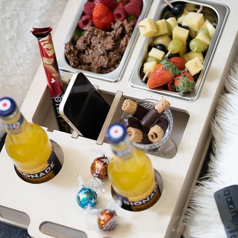 Rectangle Bamboo Tray Desktop  - Food Drink Snacks ulasan dan harga