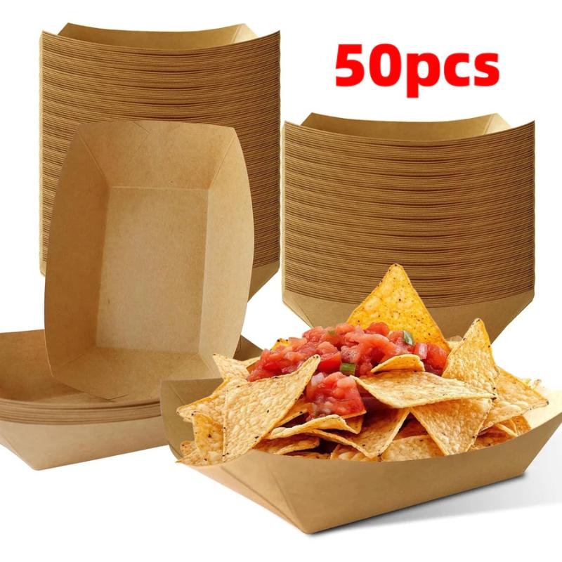 Disposable Kraft Paper Hotdog  - Food Packed Snacks ulasan dan harga