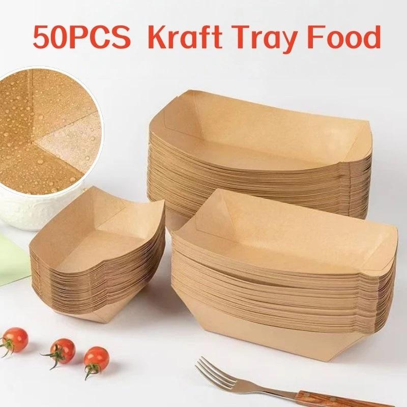 Disposable Kraft Paper Hotdog  - Food Packed Snacks ulasan dan harga