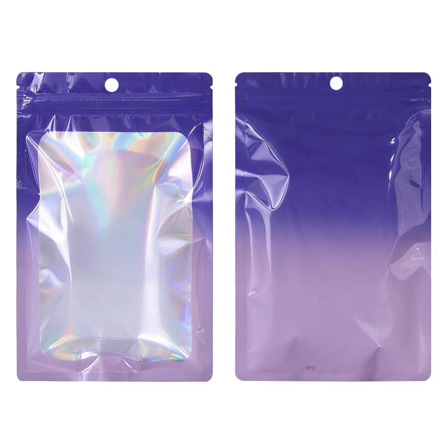 Holographic Color Square Zippe - Food Snacks In Usa ulasan dan harga
