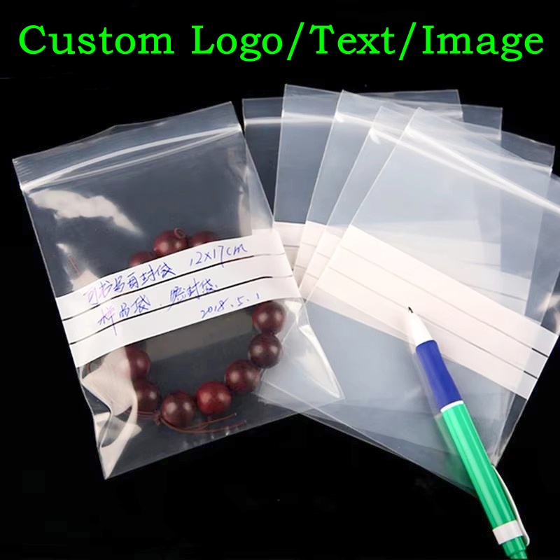 200PCS PE Clear Plastic Writin - Food Snacks Logos ulasan dan harga