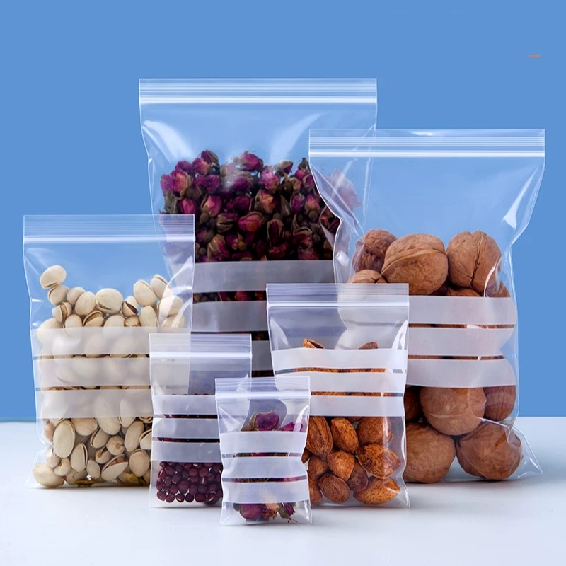 200PCS PE Clear Plastic Writin - Food Snacks Logos ulasan dan harga