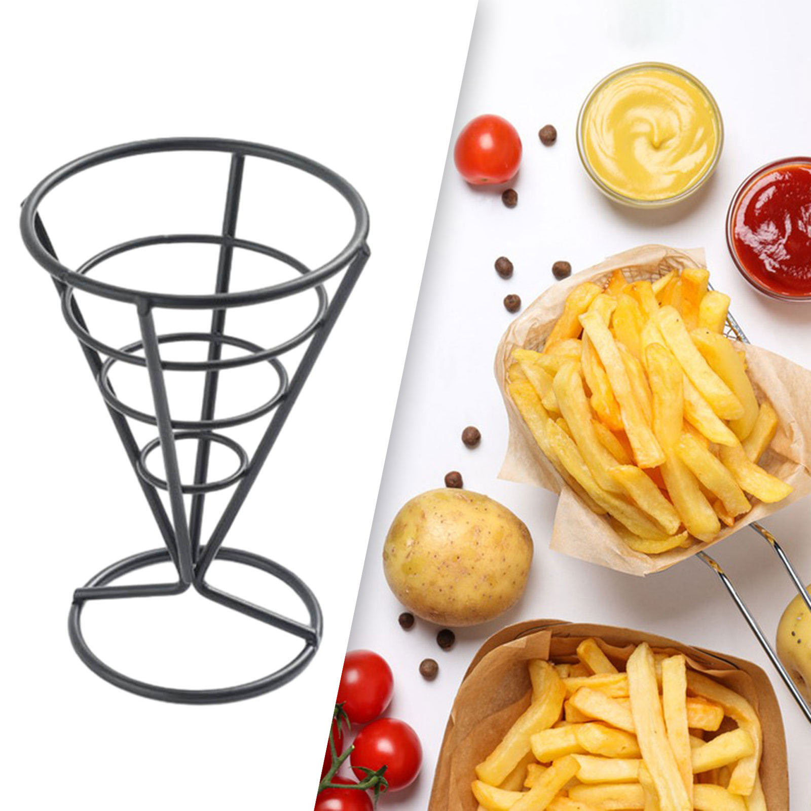 Cone Holder Stand French Fried - Food Snacks For Picnic ulasan dan harga