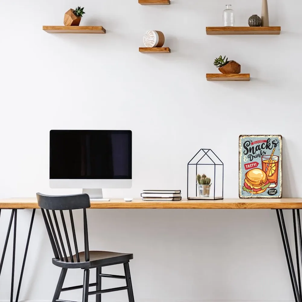 Vintage Food Metal Sign, 12x8  - Food Drink Snacks ulasan dan harga