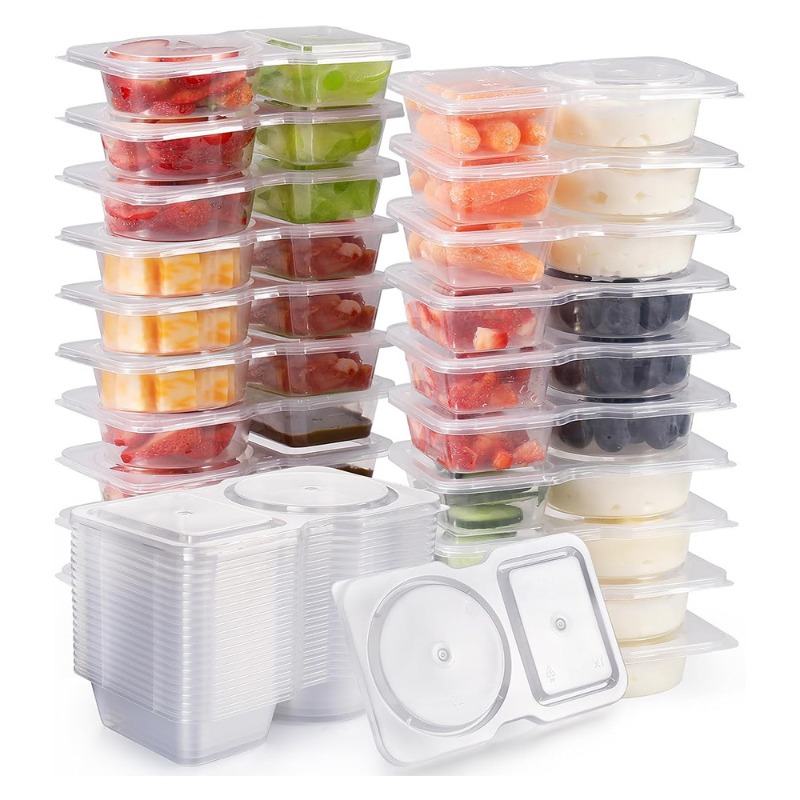5/10/20/40PCS Double Compartme - Food Snacks For Picnic ulasan dan harga
