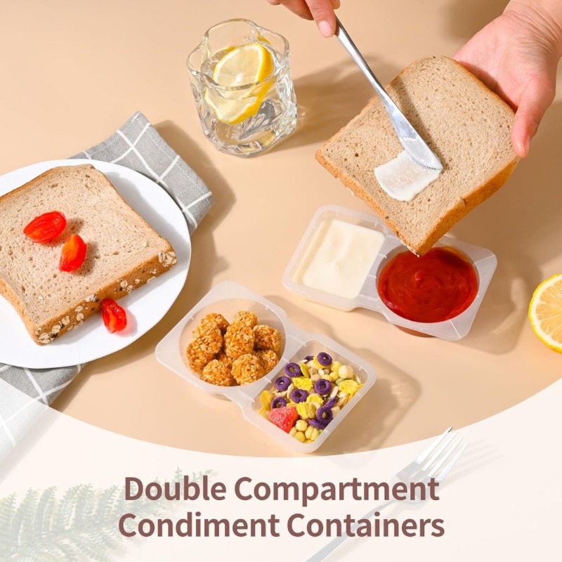 5/10/20/40PCS Double Compartme - Food Snacks For Picnic ulasan dan harga