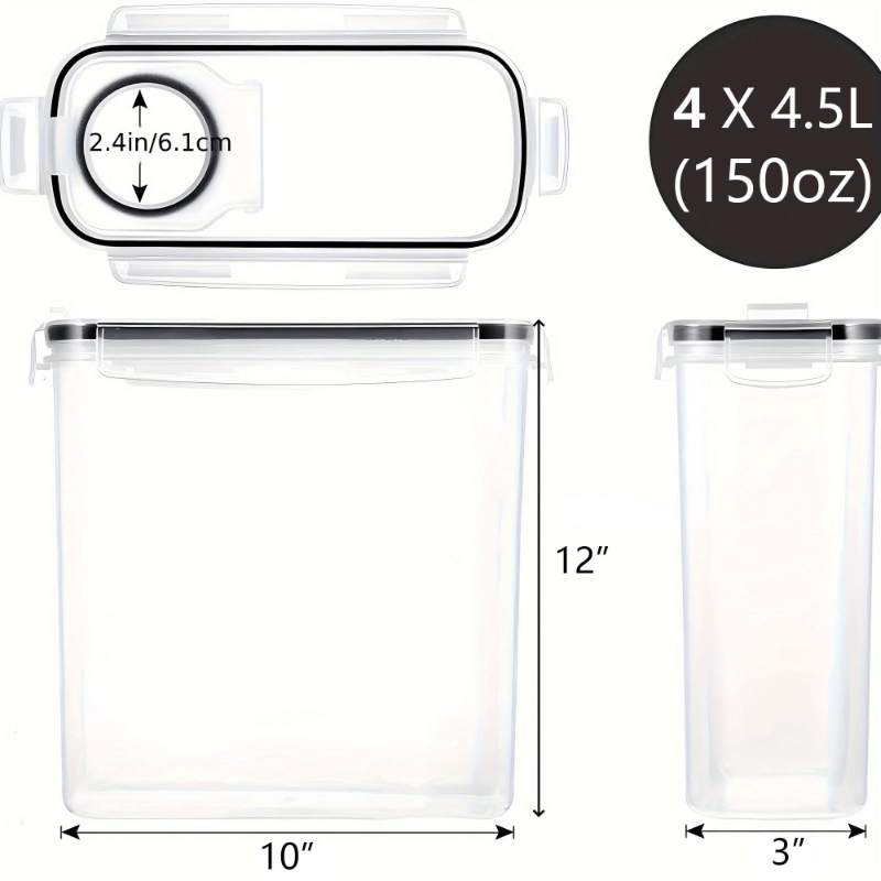 4 Pack Airtight Cereal Dry Foo - Food Packed Snacks ulasan dan harga