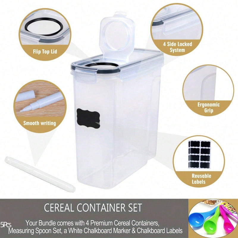 4 Pack Airtight Cereal Dry Foo - Food Packed Snacks ulasan dan harga