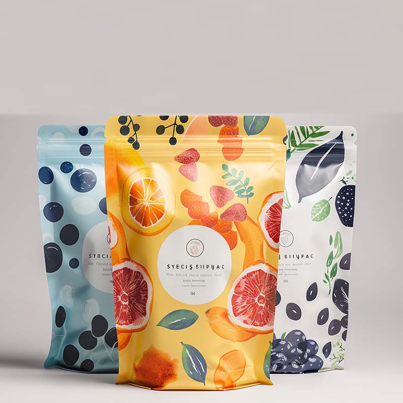 Custom Food Packaging Bags Wit - Food Snacks Logos ulasan dan harga