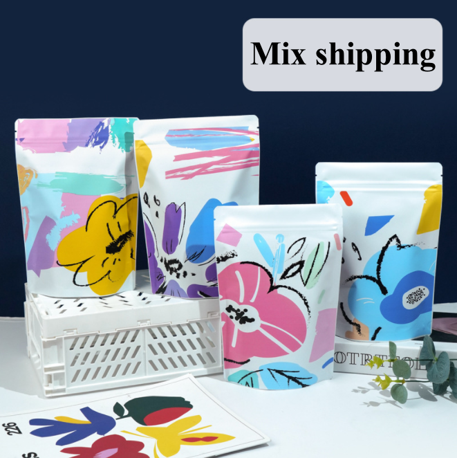 100PCS Aluminum Foil Stand-up  - Food Snacks Logos ulasan dan harga